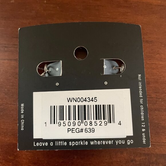 Bundle 3 for $12. Whispers Silver Tone Hoop Earrings - Picture 3 of 3